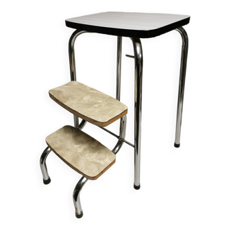 Stool / step stool 3 steps in vintage formica