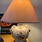 Ceramic lamp pattern roses
