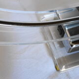 Cobra lamp in plexiglass and chrome metal, 80s