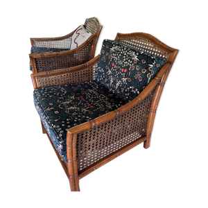 paire fauteuils cannes