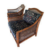 pair of cane armchairs 1950