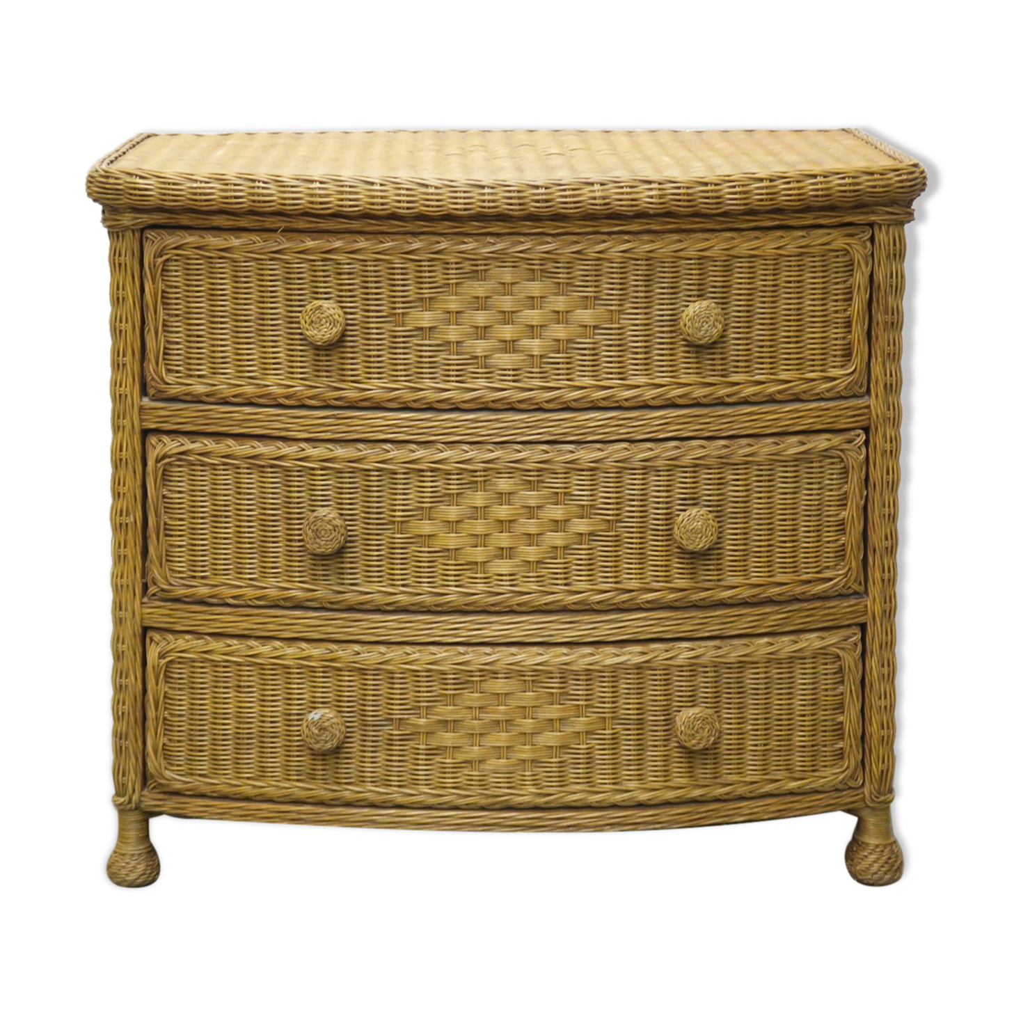 Chest of draweers  in braided rattan
