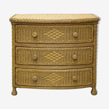Chest of draweers  in braided rattan