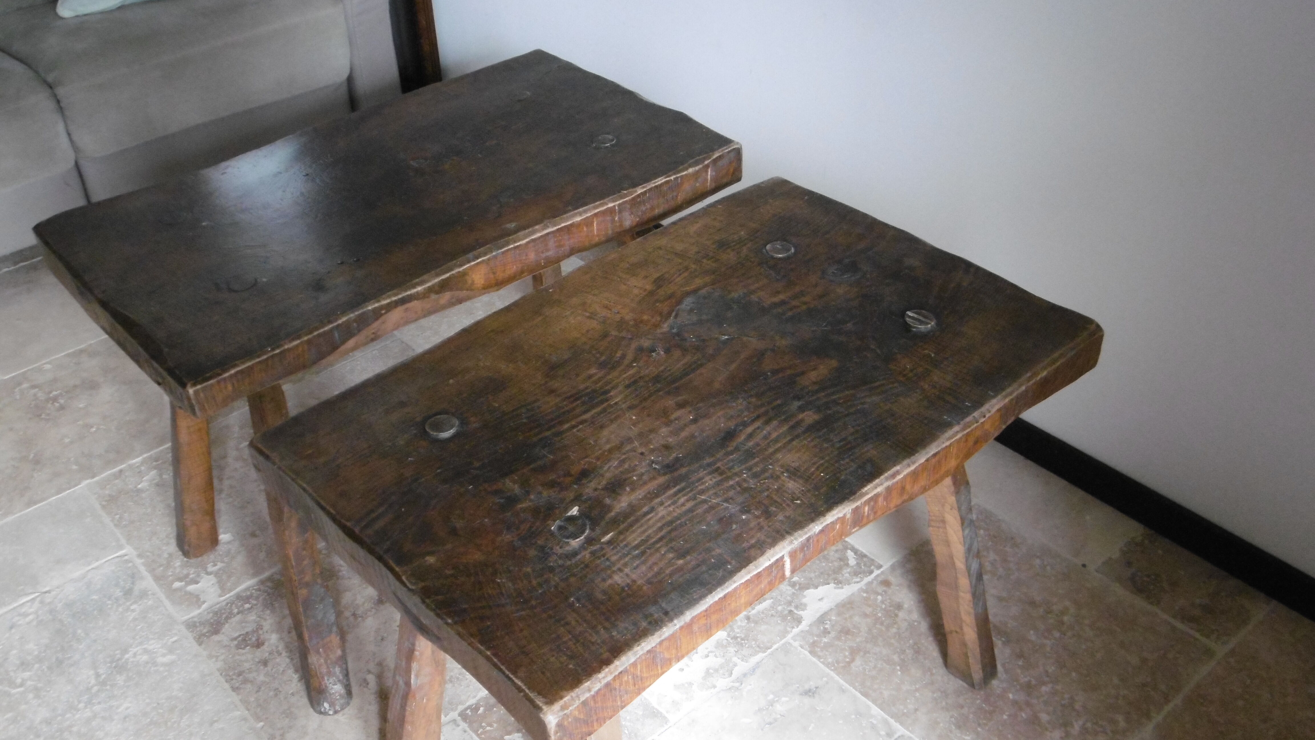 Elm wood rustic coffee table