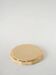 Ceramic trivet, butter yellow and gold, 1960.