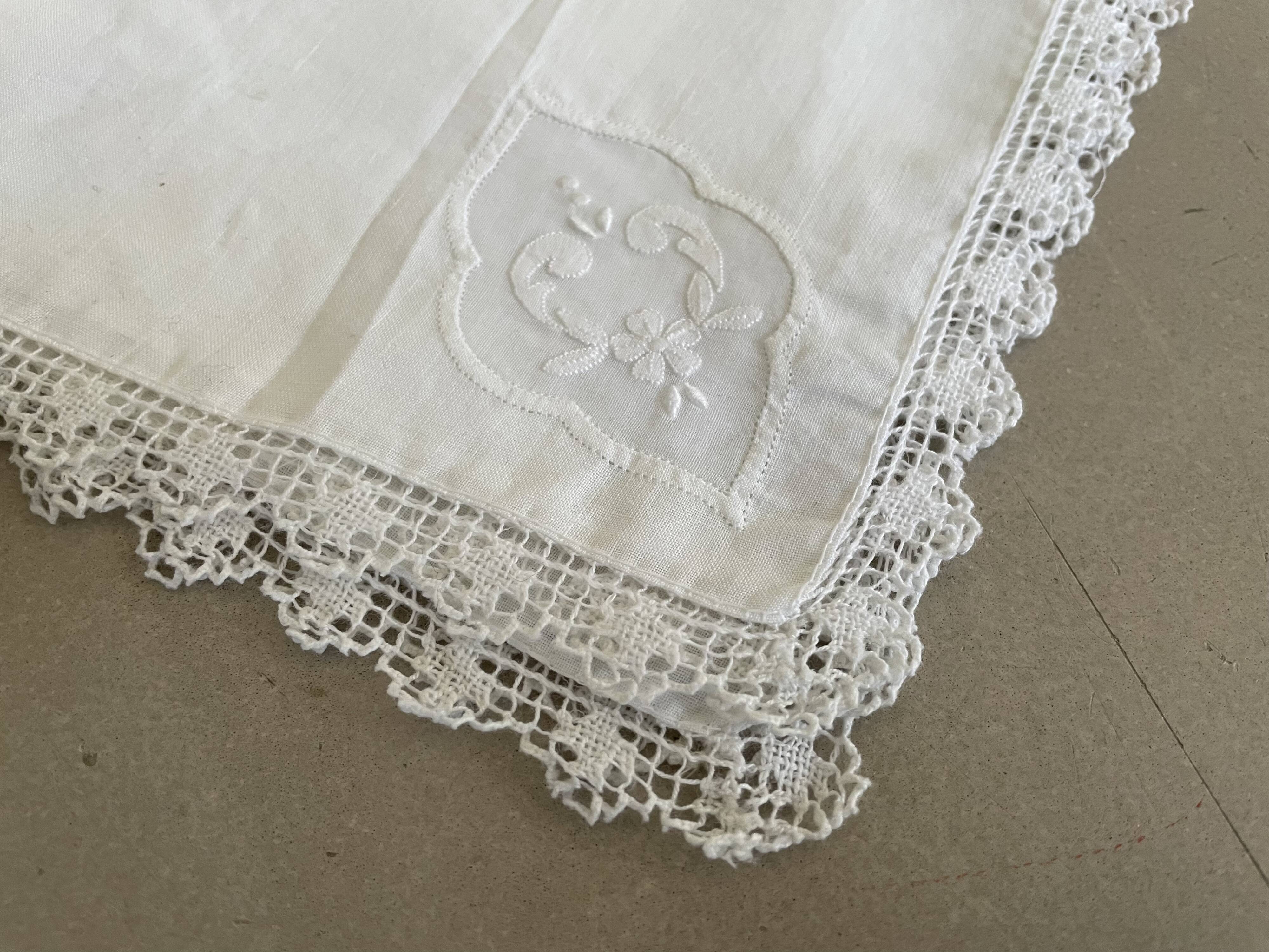 Lot de 6 serviettes de tables anciennes