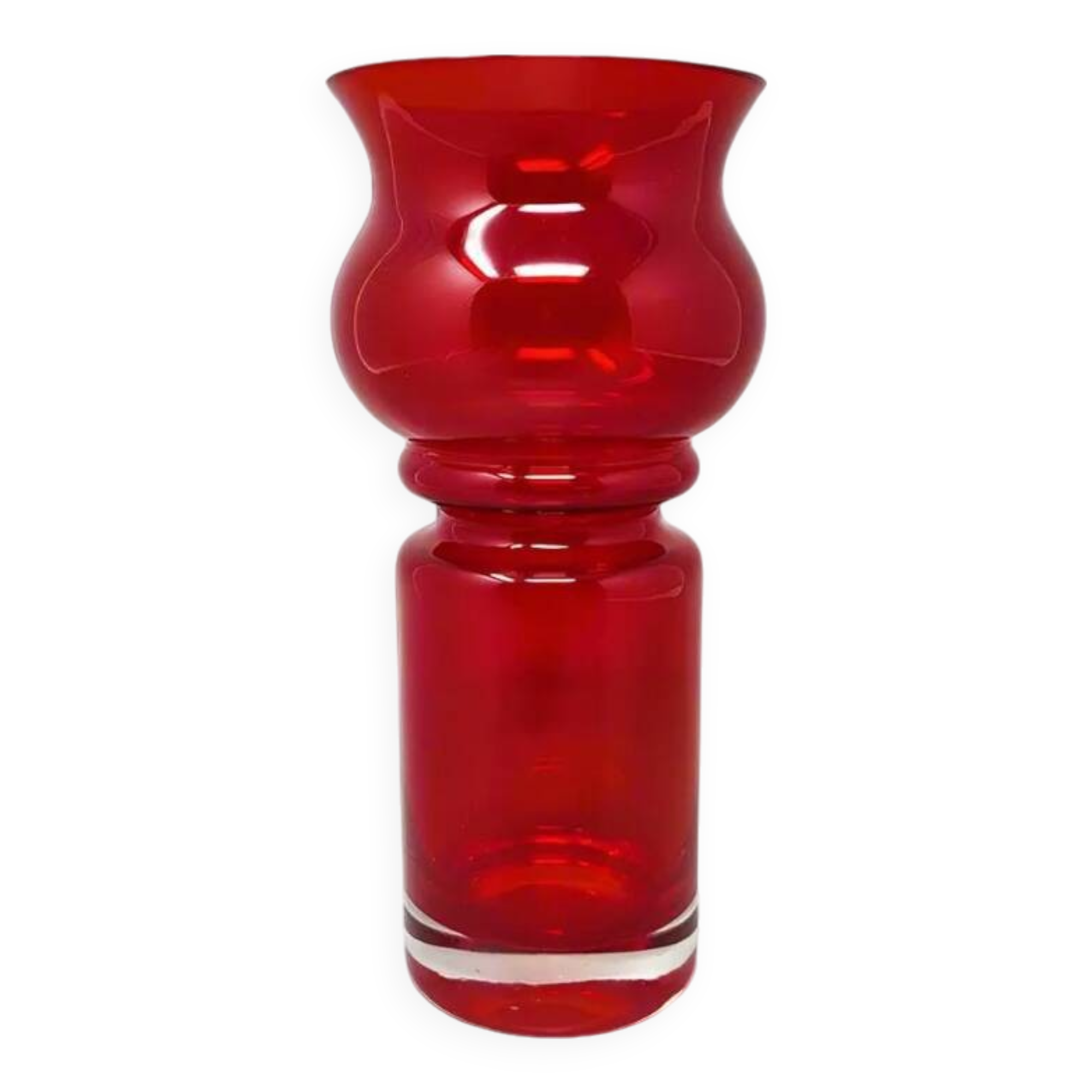 1970s tamara aladin vase tulppaani (#1513) for riihimaki/riihimaen lasi oy