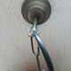 Antique stained glass and bronze pendant light