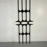 XXL wall sculpture in cast aluminium, 1970s Brutalist design.