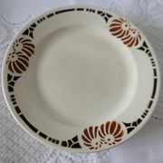 Round flat on foot shower faience art deco ennege 1929