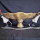 Centerpiece with African characters, plaster, resin and wood