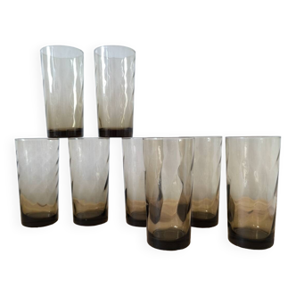 Set of 8 Duralex syrup glasses 1970