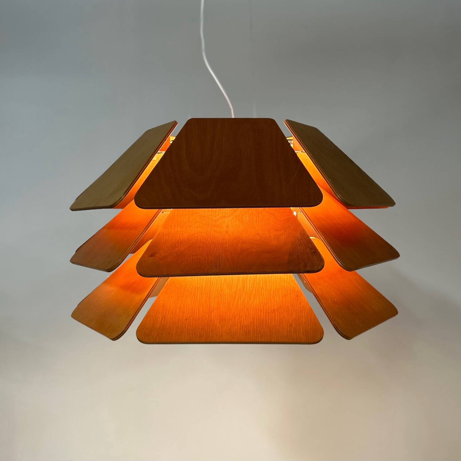 IMPRESSIVE DANISH MODEL 838 PENDANT LAMP BY P&P LJUS AB, 1970s
