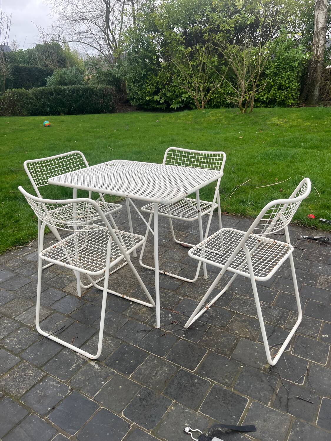 Vintage IKEA terrace lounge – Niels Gammelgaard – Table + 4 chairs