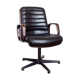 Stoll Giroflex conference chair in leather and 1960s wood