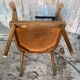 Fauteuil éventail ancien baumann bois + coussins vintage #d877