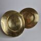 Two dishes in solid brass, 35 cm