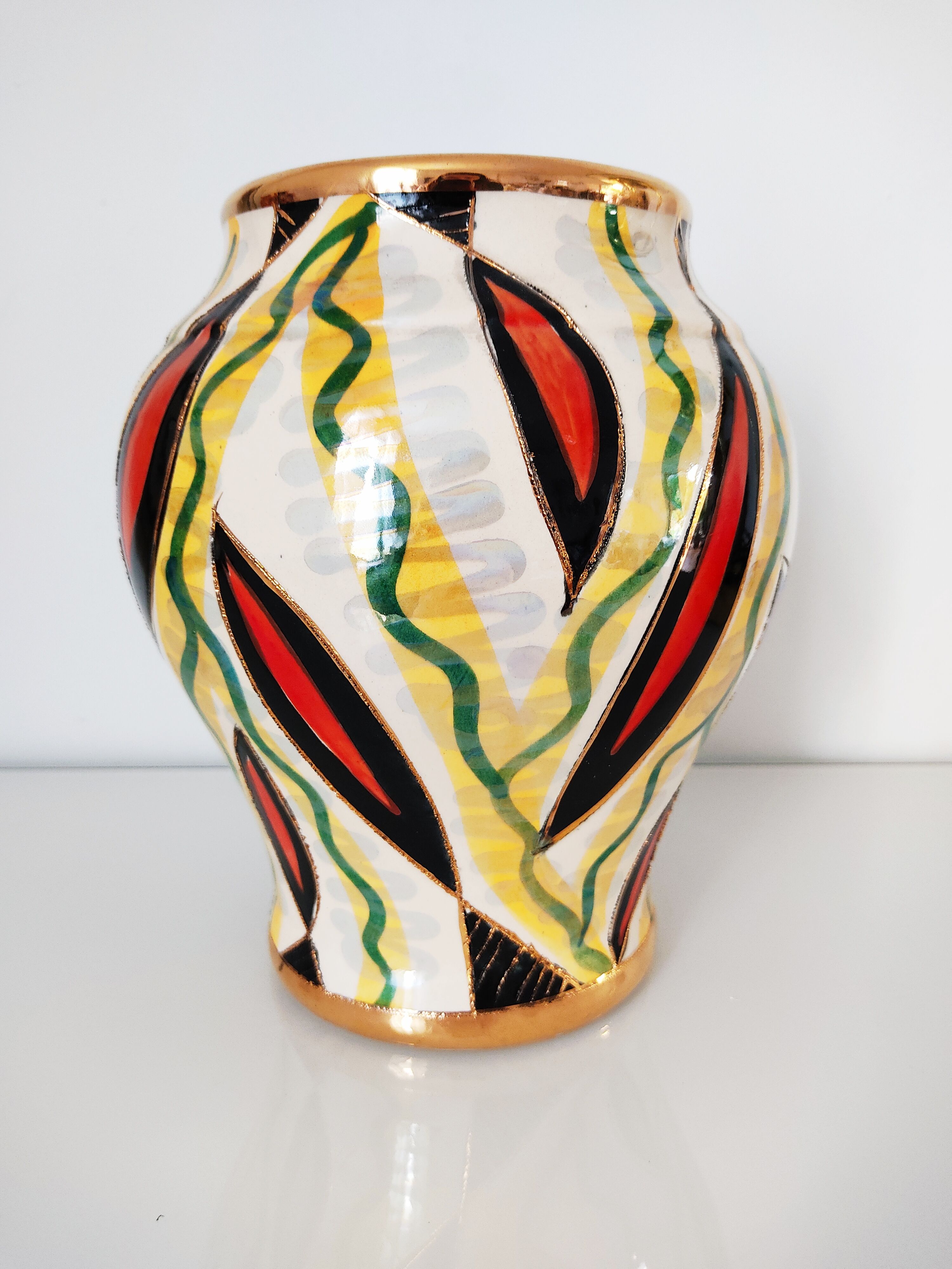 Hubert Bequet vase in earthenware