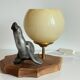 Lampe Art déco Otarie verre soufflé