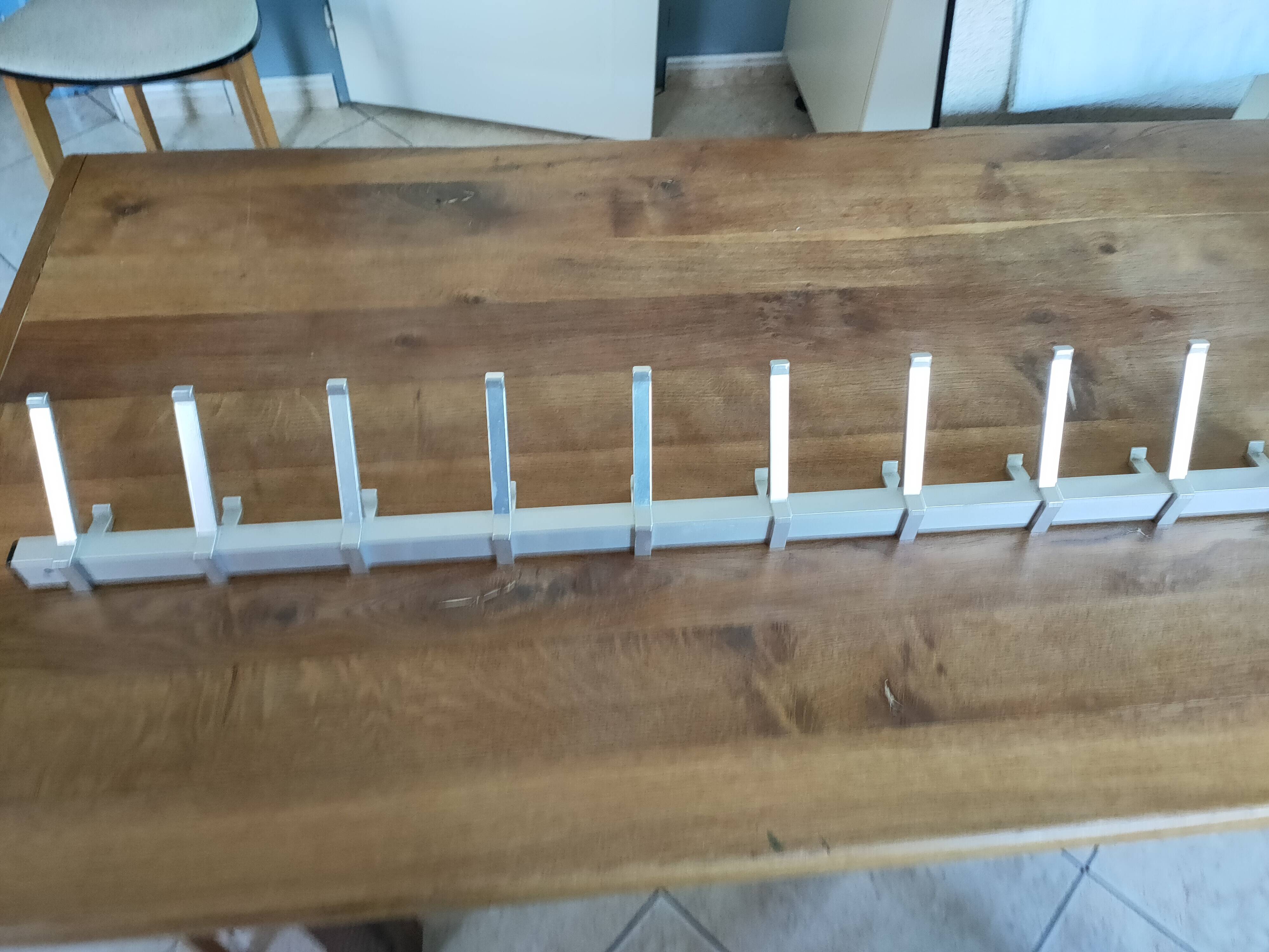 70s aluminum coat rack