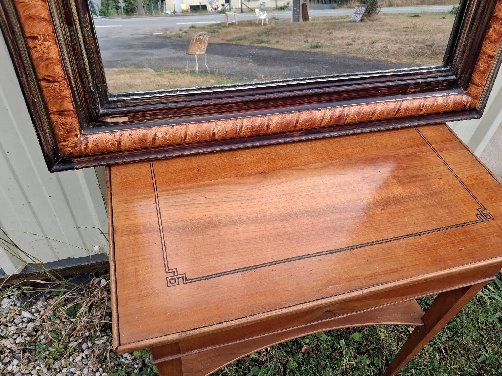 Louis Philippe style mirror, circa 1900, 76x102cm.