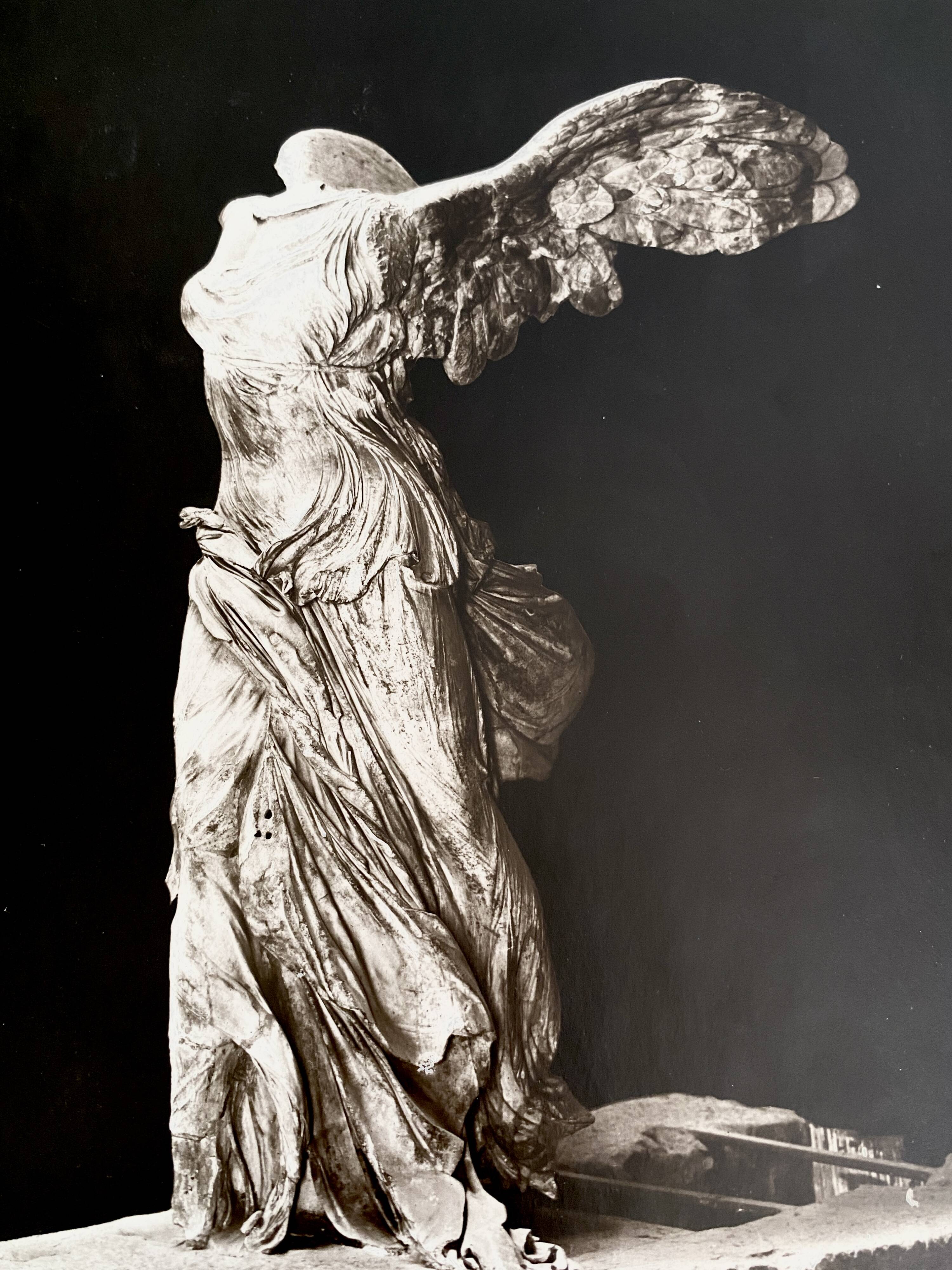 Silver photo of an antique statue, early 20th century