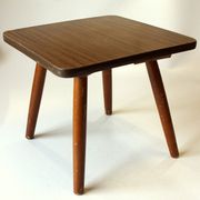 Table d'appoint en bois des années 1950 - support de plante - Vintage