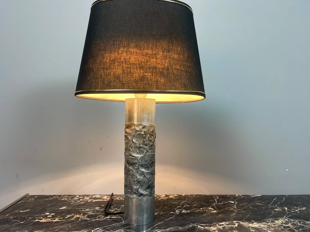 Brutalist Aluminium Table Lamp by Willy Luyckx for Aluclair. Belgium, 1960s