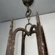 Suspension en fer forgé, travail français, circa 1950