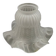 French vintage white opaque glass replacement shade with frilled edge.