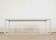 Aluminium coffee table and smoked glasses, France, circa 1980
