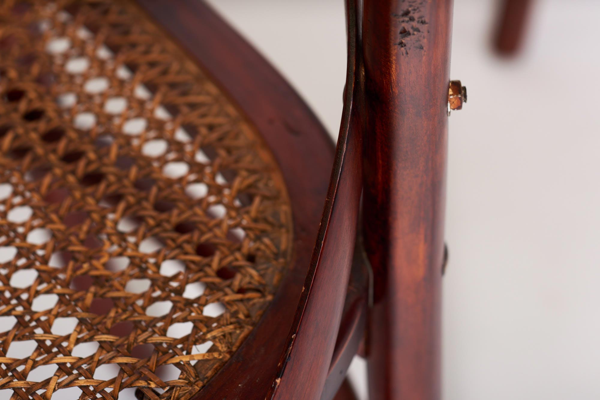 Set of bended wooden chairs