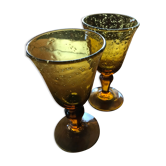 Set of two Biot glasses, standing