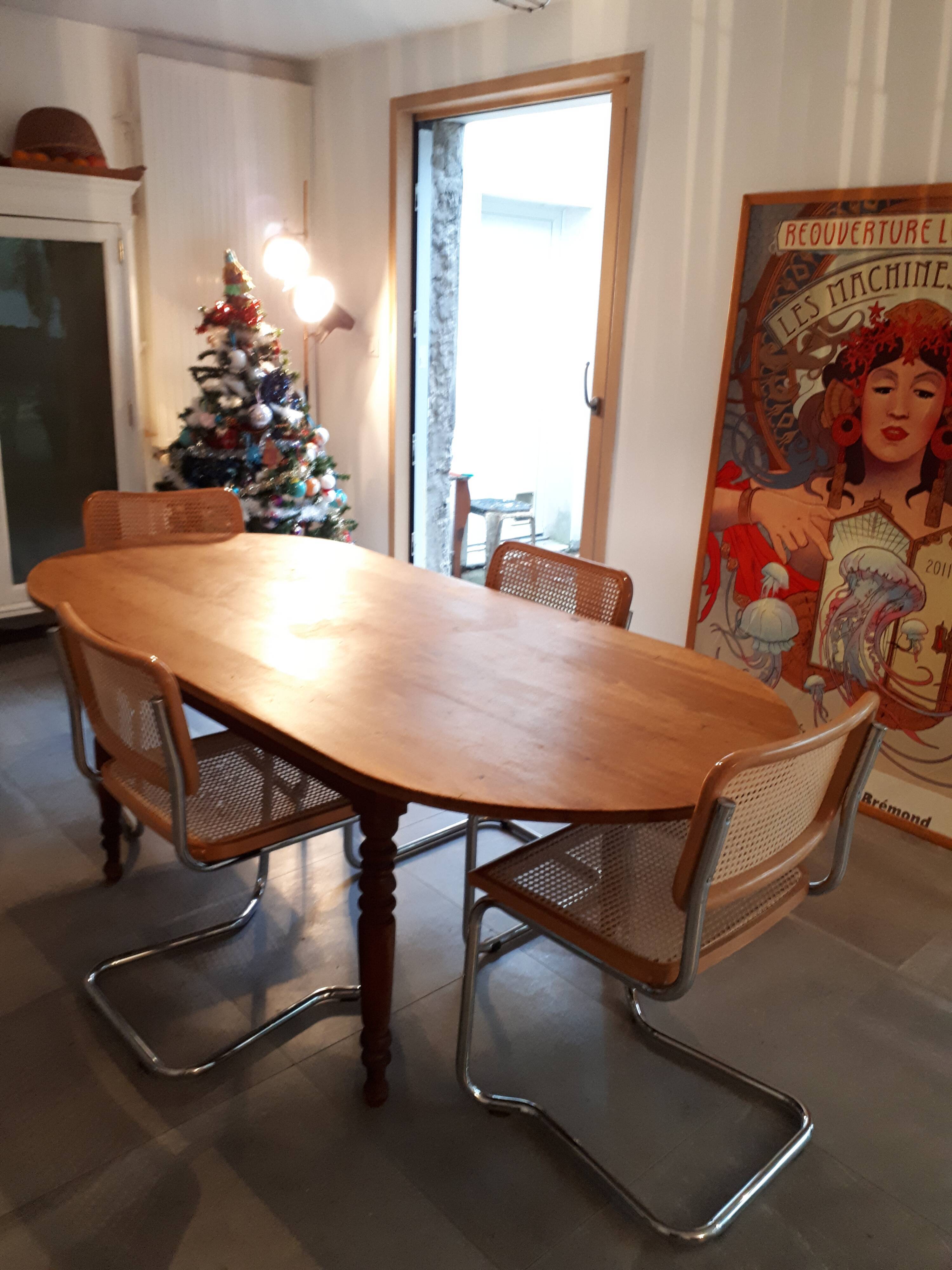 Farm table walnut oval tray