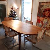 Farm table walnut oval tray