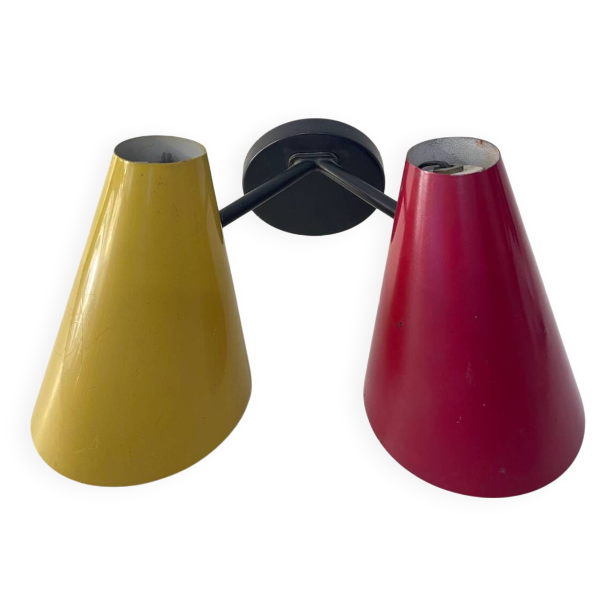 Double two-tone wall light, 1960