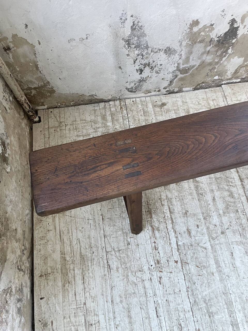 Solid oak bench 230 cm