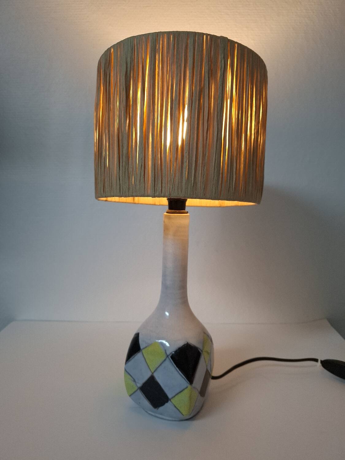 Lampe en céramique années 50