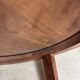 Impeccable 1950s round table in mahogany.