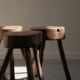 Brutalist coffee table with stools