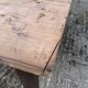 Rustic antique farmhouse table in solid cherry wood.