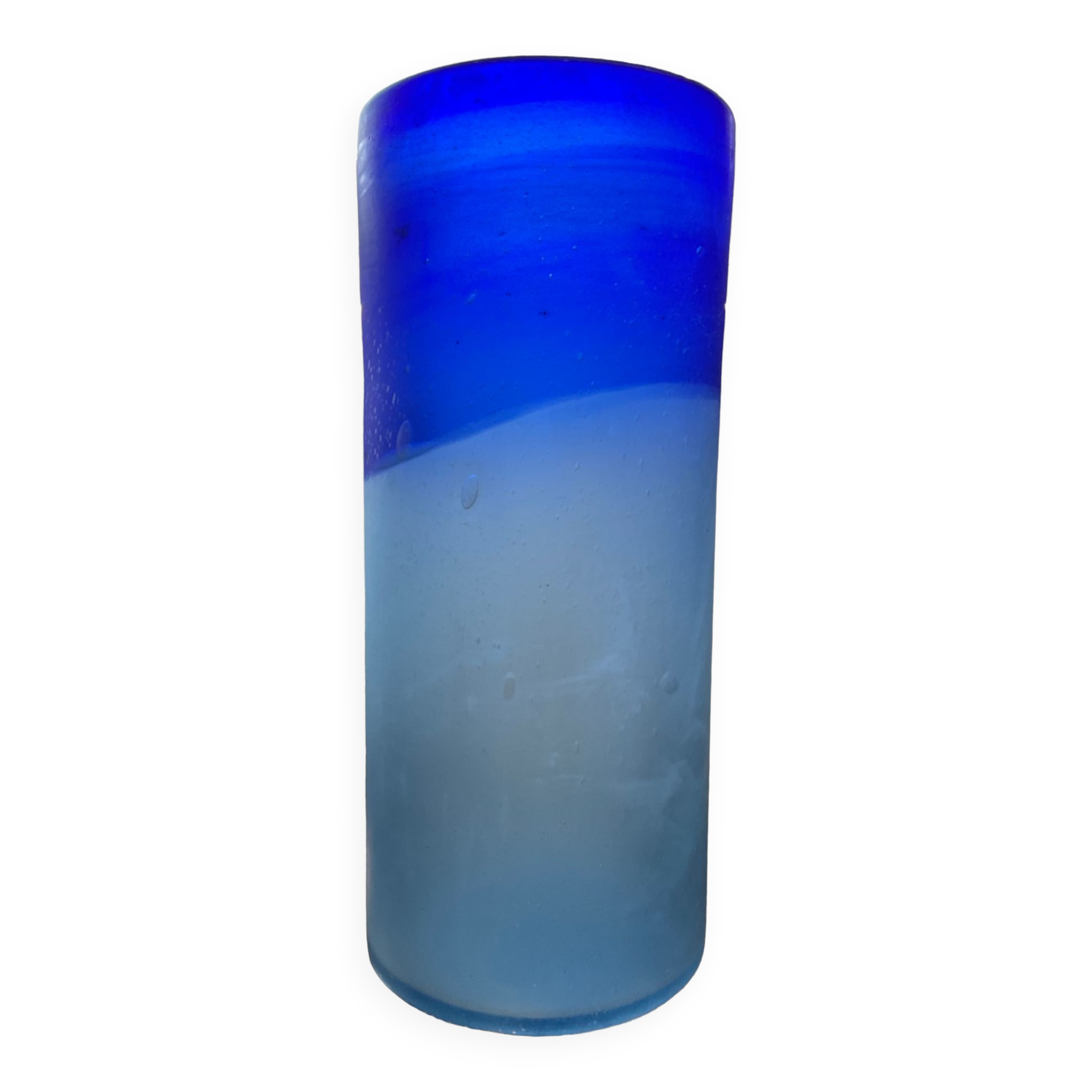 Vintage vase in two-tone glass paste