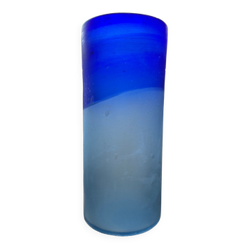 Vintage vase in two-tone glass paste