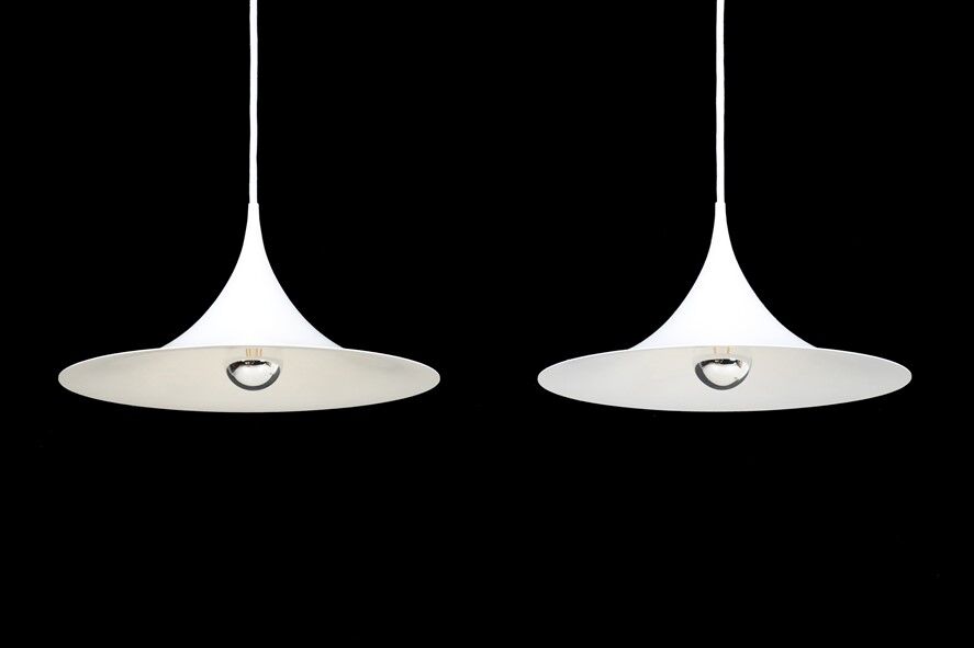 Ensemble de 2 lampes suspendues 'Semi' 38 cm Fog & Mørup / Torsten Thorup / Claus Bonderup / design danois moderne