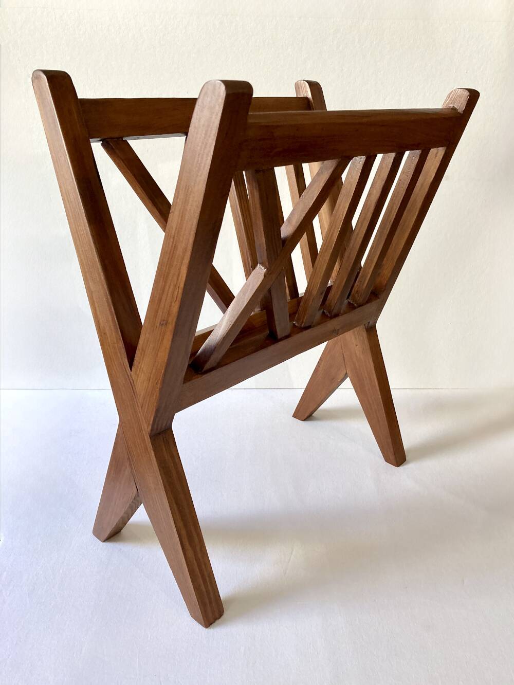 Wooden magazine rack, 1950s