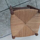 Vintage straw stool