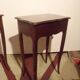 Pair of small boat cabin bedside tables / Small smoker's furniture.