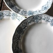 8 assiettes plates en Terre de Fer bleue Verdun HBC