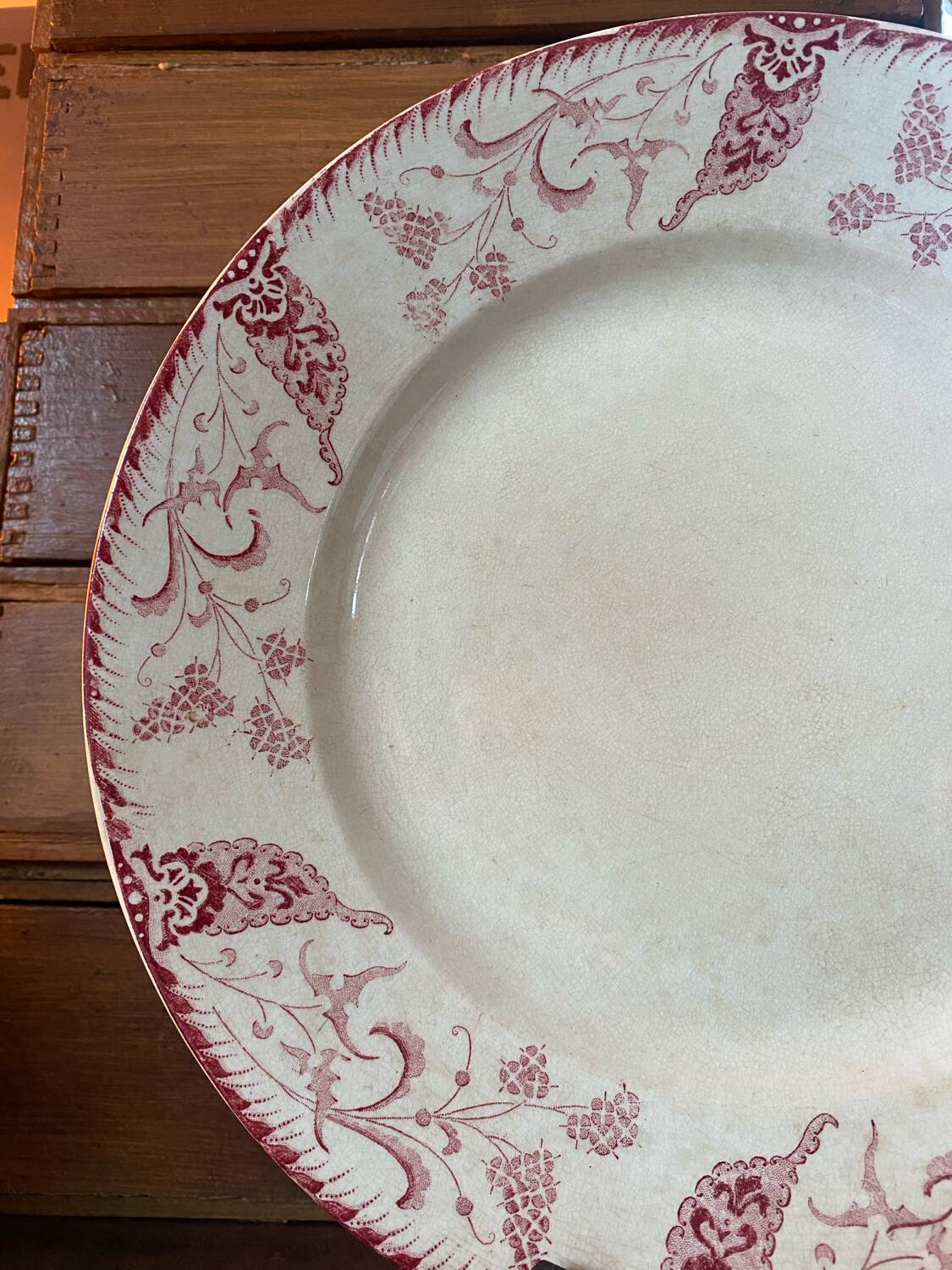 Plate, presentation dish Longwy ironstone