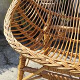 Pair of wicker armchairs